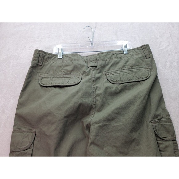 Outdoor Life Cargo Pants Mens Size 40 Green Mid Rise Comfort Pockets‎ Flat Front - Picture 6 of 8